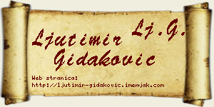Ljutimir Gidaković vizit kartica